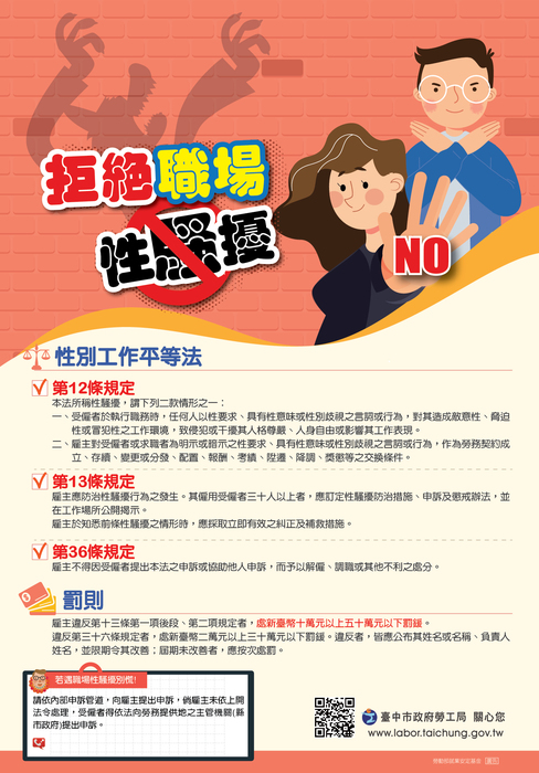 性騷擾防治宣導海報(本府勞工局)